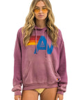 PULLOVER RELAXED HOODIE IN FADED BERRY