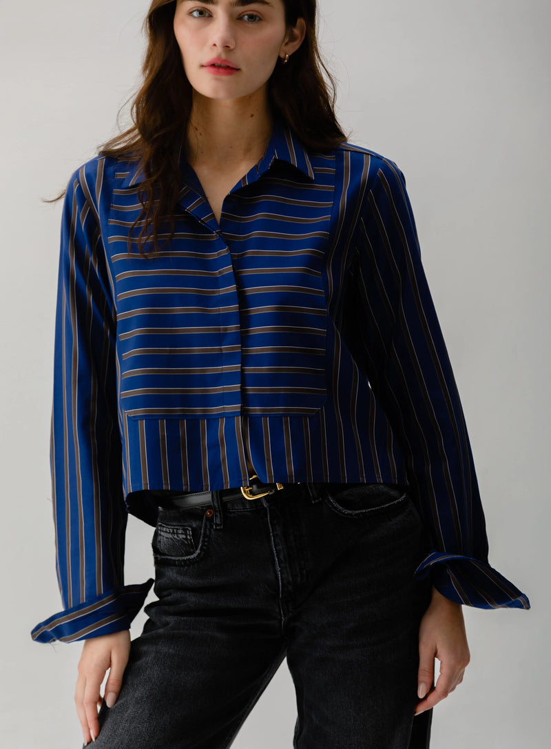 BIB SHIRT IN BOWOOD STRIPE