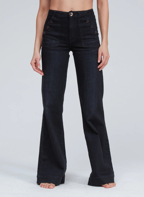 BRICKHOUSE WIDE LEG JEANS IN ROCK