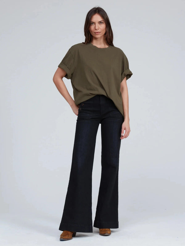 BRICKHOUSE WIDE LEG JEANS IN ROCK