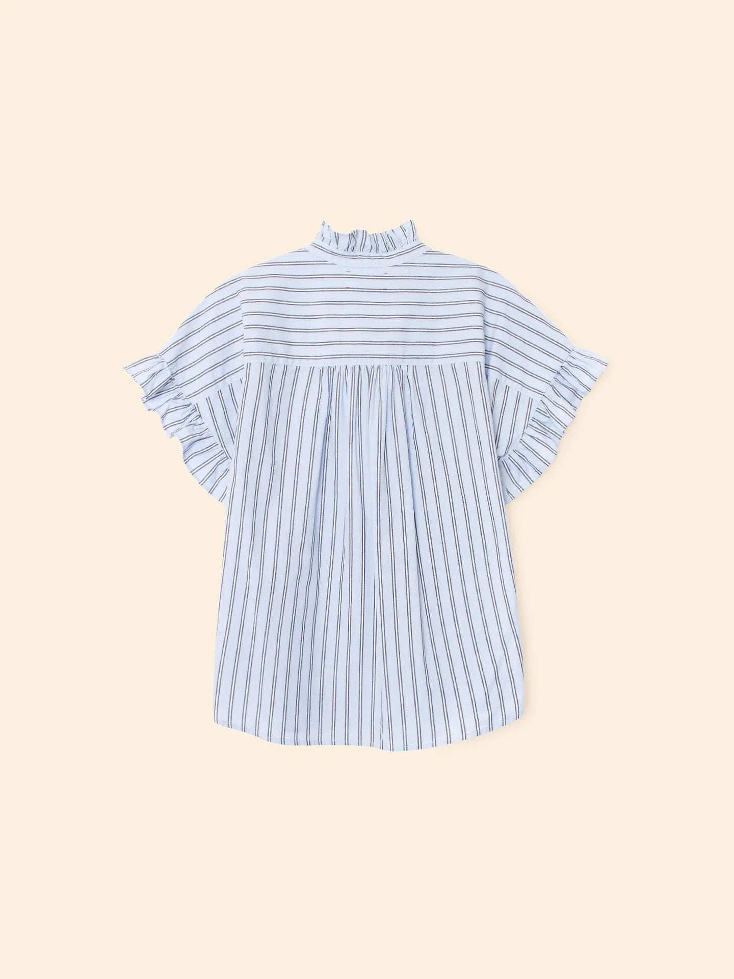 BRIE TOP IN CASCADE STRIPE