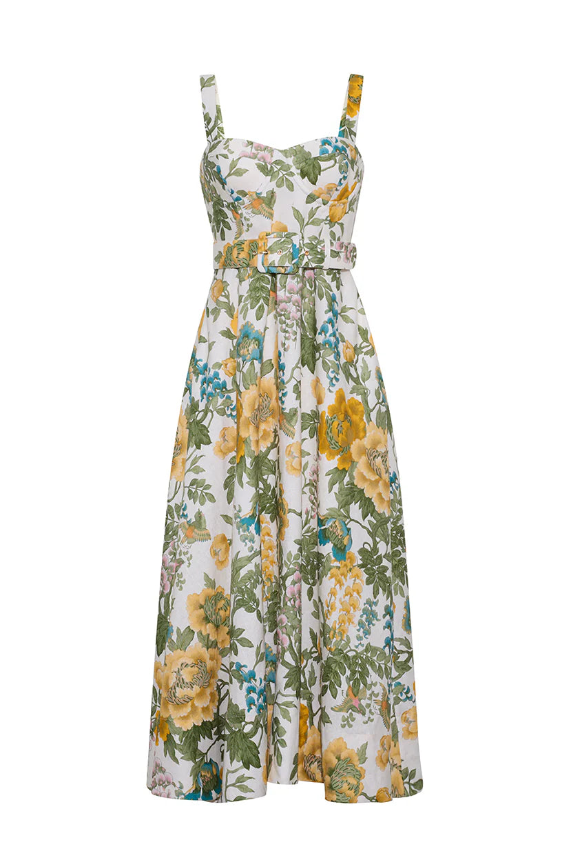 CALYPSO DRESS IN MEADOW IVORY