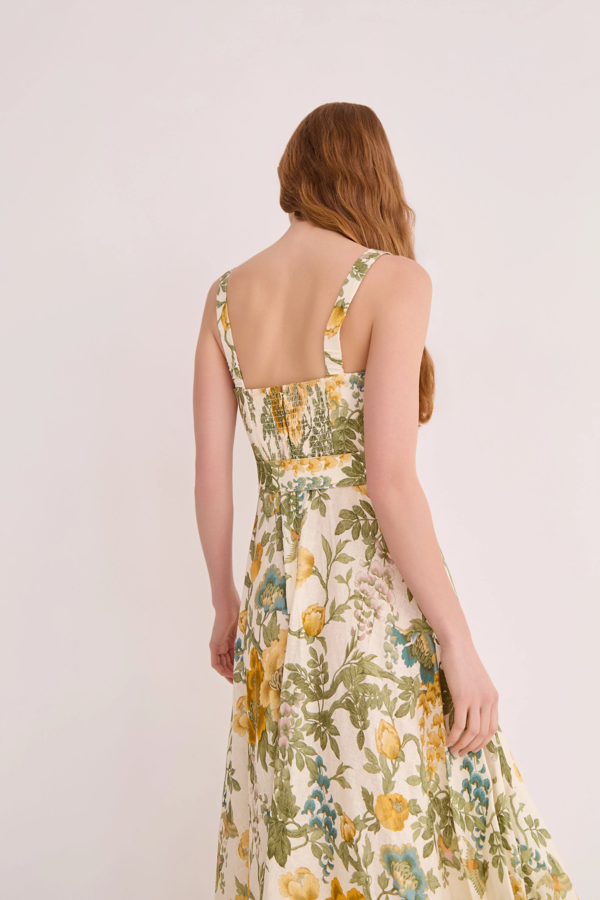 CALYPSO DRESS IN MEADOW IVORY