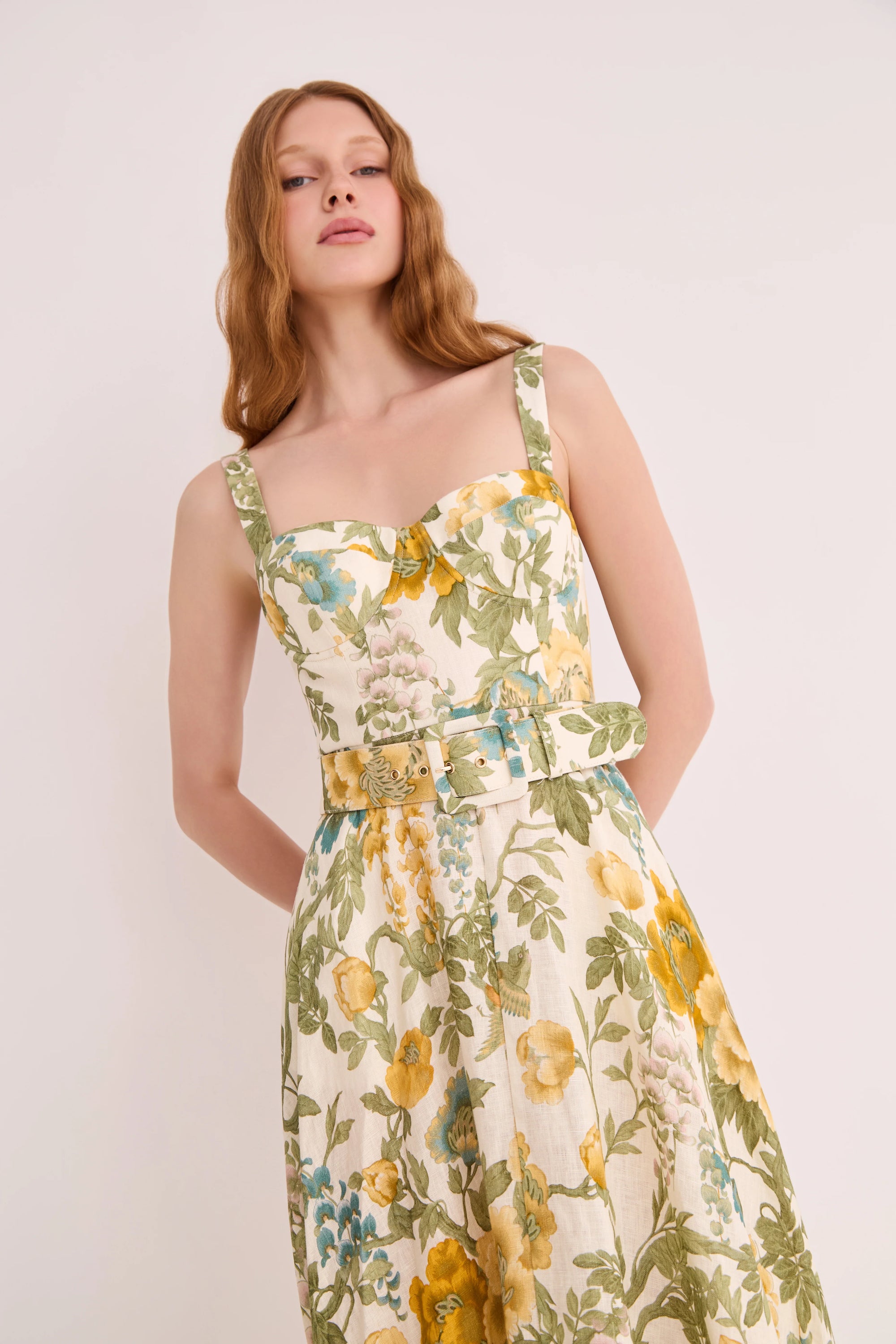 CALYPSO DRESS IN MEADOW IVORY