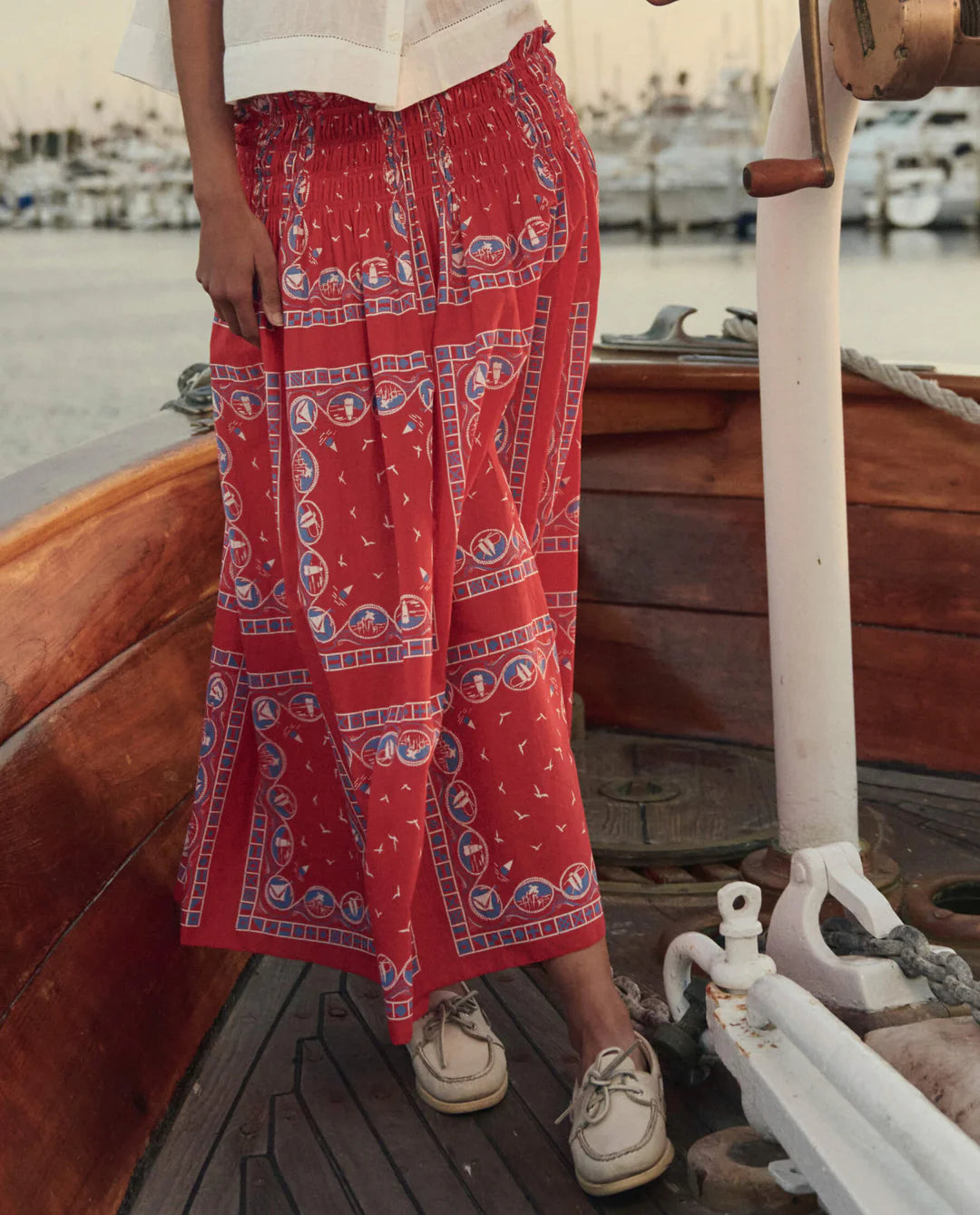 CANARY SKIRT IN RED SAILBOAT