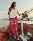 CANARY SKIRT IN RED SAILBOAT
