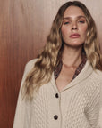 CASHMERE CABLE LODGE CARDIGAN