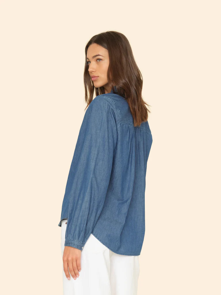 CASPIAN TOP IN BLUE RINSE