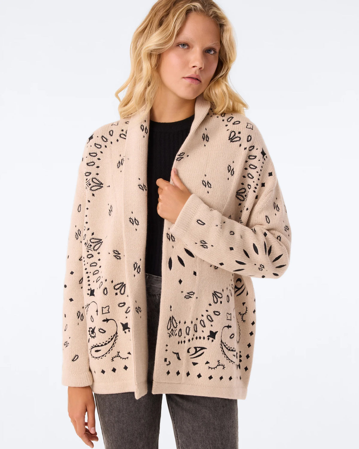 CODY PAISLEY CASHMERE CARDIGAN