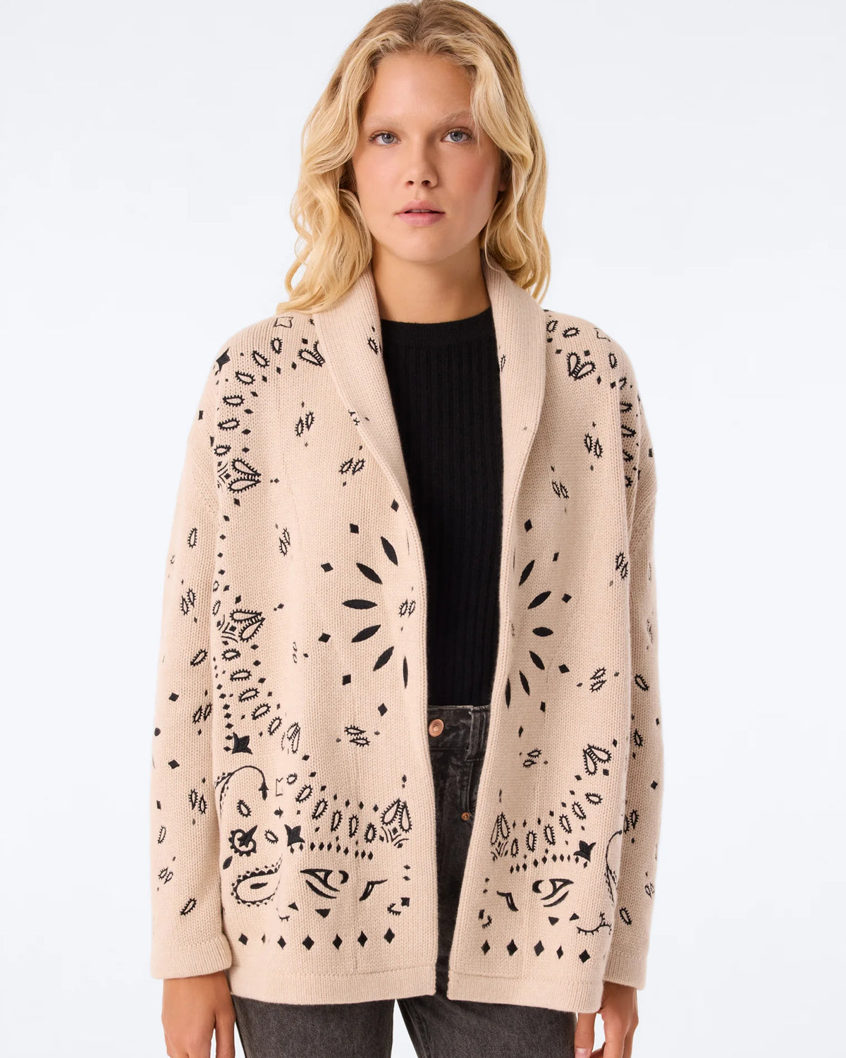 CODY PAISLEY CASHMERE CARDIGAN