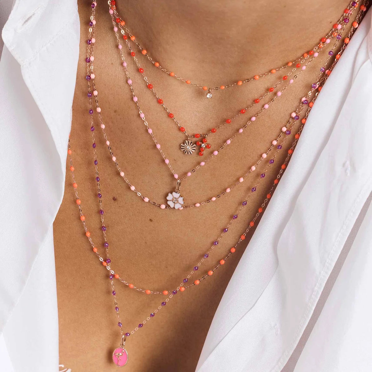 CLASSIC NECKLACE / 16.5" / CORAL