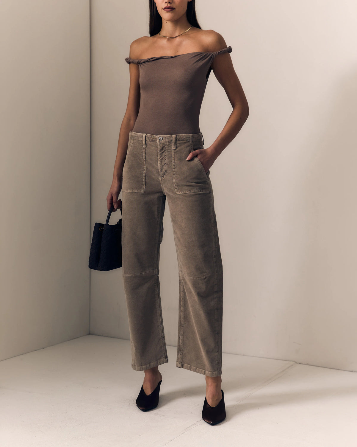 CORDUROY UTILITY SOFT BARREL PANT