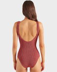 COVERAGE CELINE SWIMSUIT IN METALLIC ROSEWOOD
