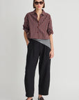 CROPPED ISOLDE SHIRT IN SPICE STRIPE