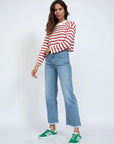 CROP WIDE LEG JEANS
