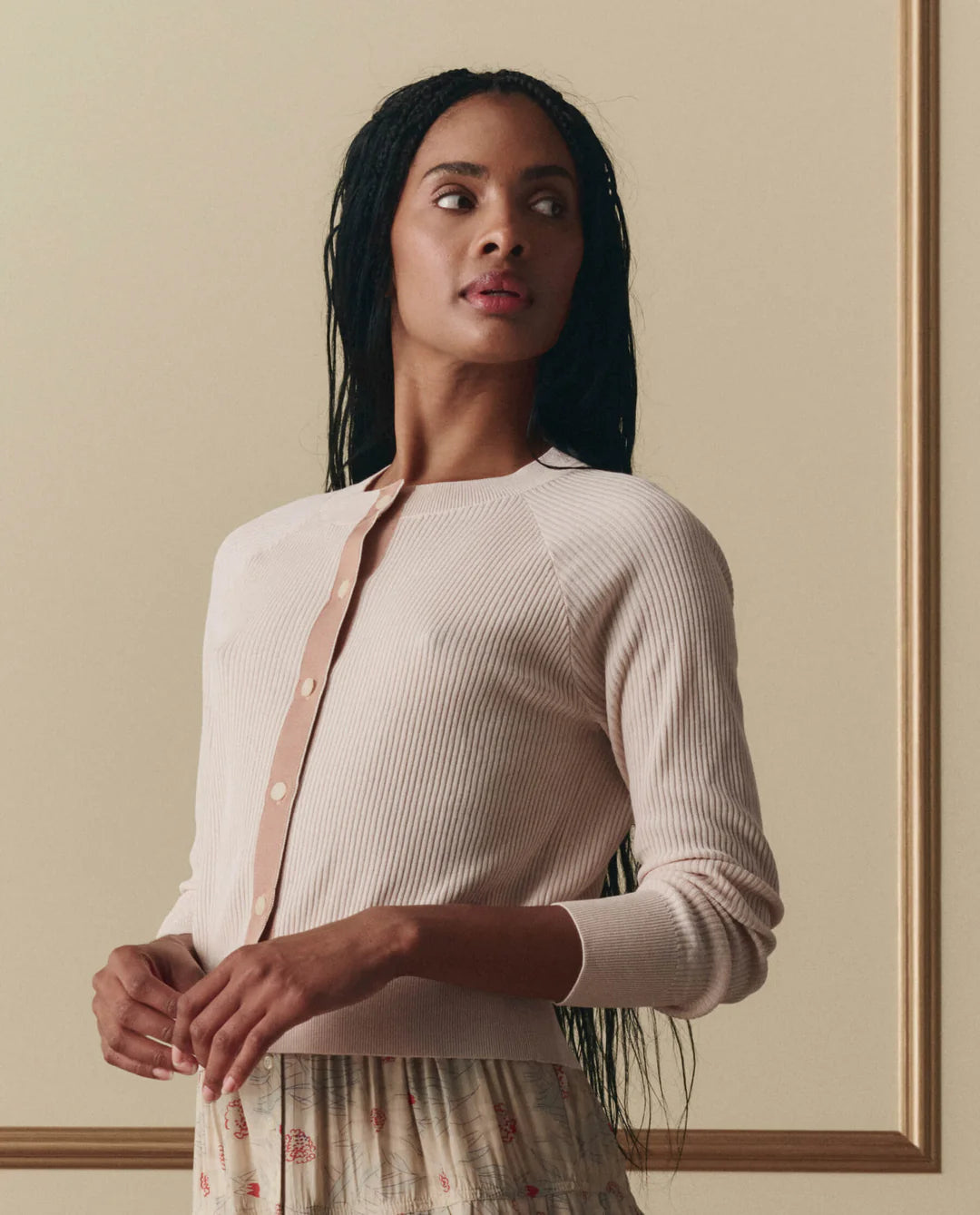 DAINTY CARDIGAN IN SOFT PETAL