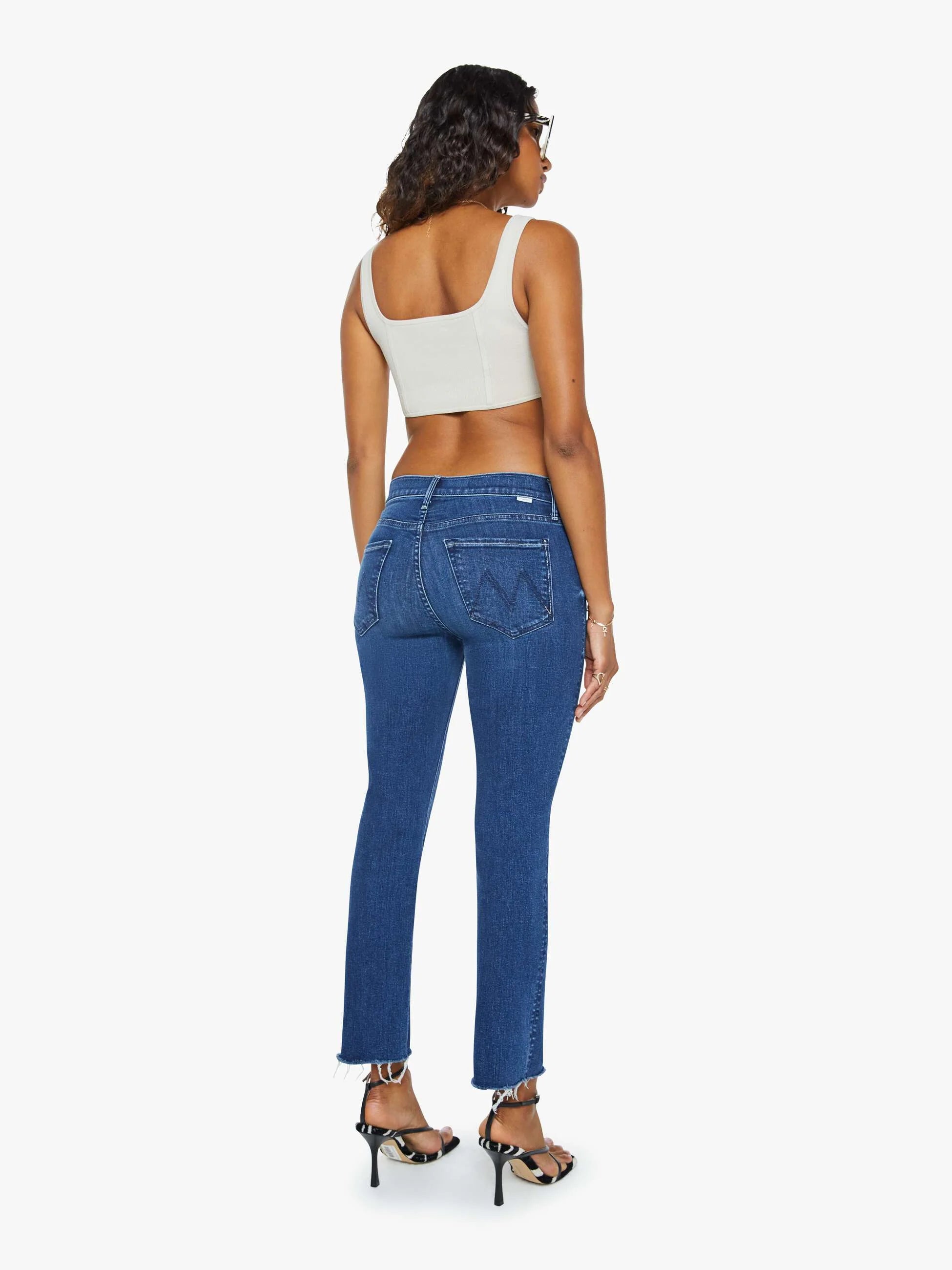 MID RISE DAZZLER ANKLE FRAY JEANS