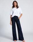 LINEN DENIM TROUSERS