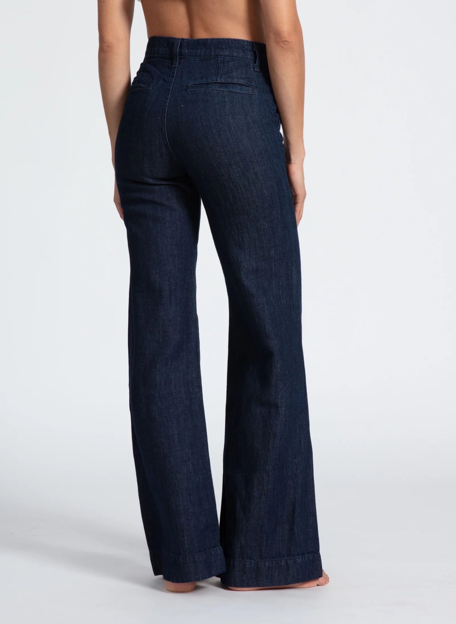 LINEN DENIM TROUSERS