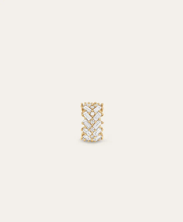 DIAMOND CHEVRON BAGUETTE BIG BEAD - LAB GROWN