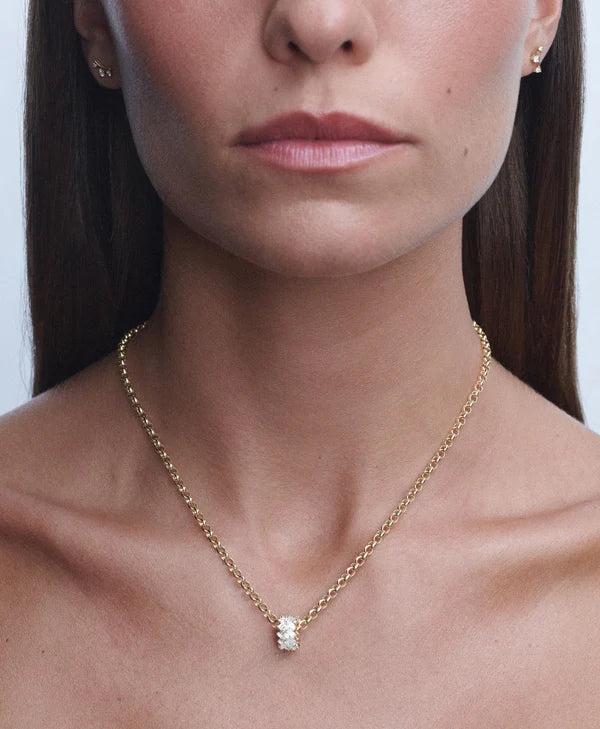 DIAMOND CHEVRON BAGUETTE BIG BEAD - LAB GROWN
