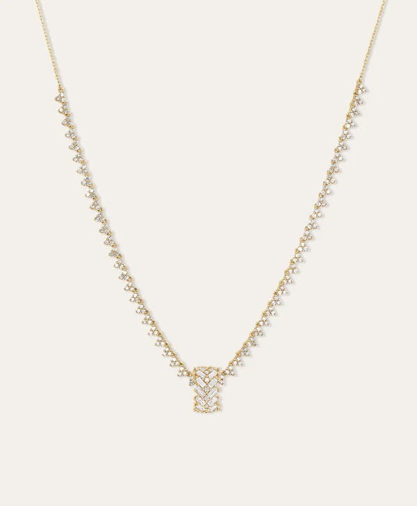 DIAMOND CHEVRON BAGUETTE BIG BEAD - LAB GROWN