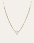 DIAMOND CHEVRON BAGUETTE BIG BEAD - LAB GROWN