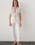 DOLMAN TOP IN SHEER ETCHED FLORAL