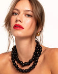 DOUBLE BUBBLE BEAD NECKLACE IN TAP