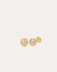 GROOVY DIAMOND FLOWER STUDS