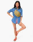 GRANDE FANNY IN OLIVE MULTI WITH STRIPE