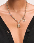 GROOVY DIAMOND HEART HINGED CHARM