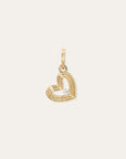 GROOVY DIAMOND HEART HINGED CHARM