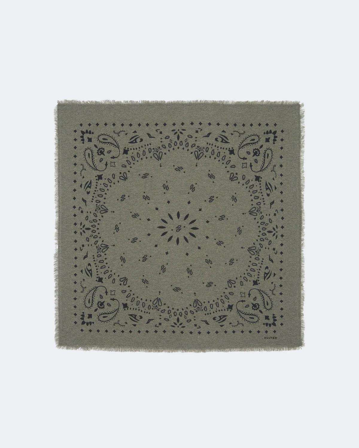 HACHIKO CASHMERE SCARF IN HEATHER KHAKI