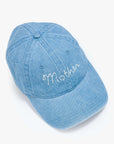 HATS OFF BASEBALL CAP IN BABY BLUE