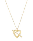 OPEN PAVÉ HEART + ARROW NECKLACE