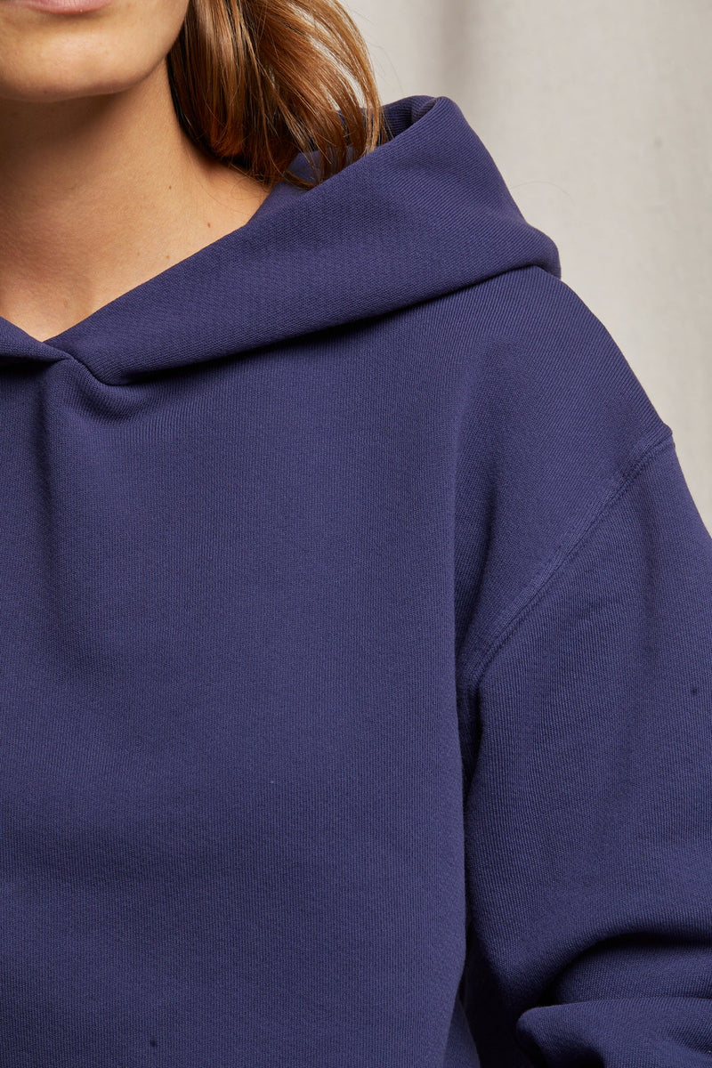 HEART FLEECE PULLOVER IN DUSK