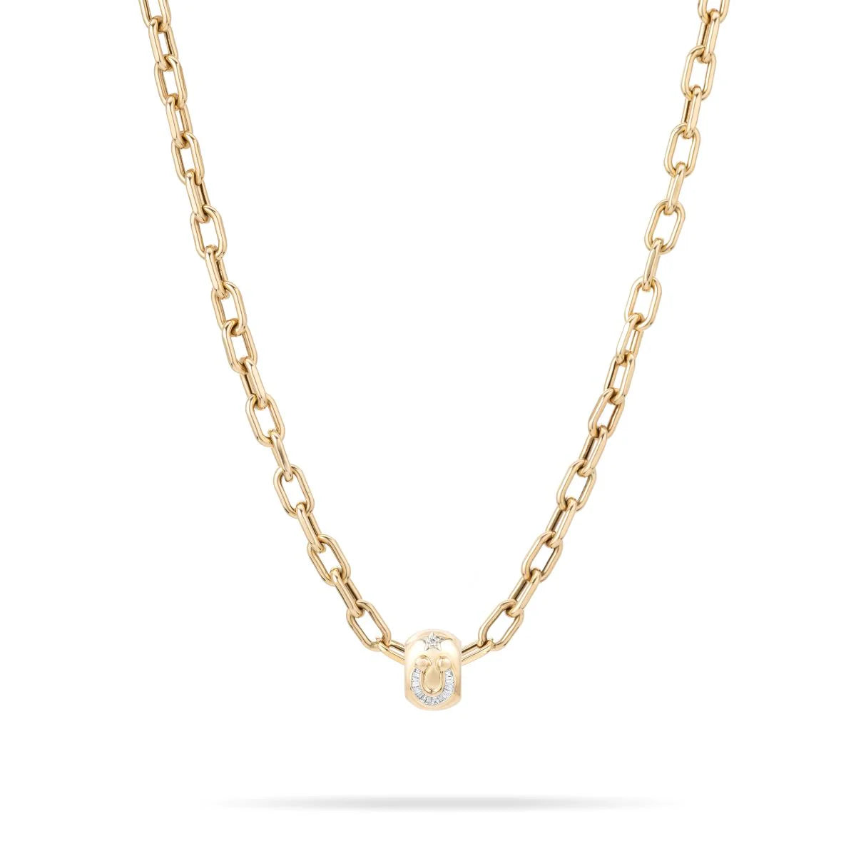 BAGUETTE HORSESHOE LUCKY BIG BEAD