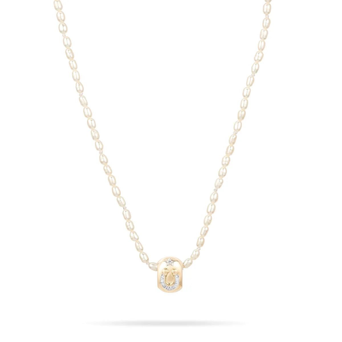 BAGUETTE HORSESHOE LUCKY BIG BEAD