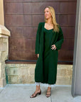 TOMA DUSTER IN HUNTER GREEN