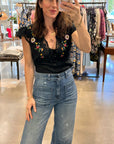 ELAINE EMBROIDERED TOP