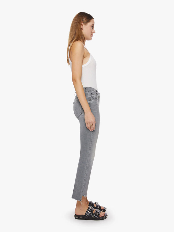 INSIDER CROP STEP FRAY JEANS IN BARELY THERE