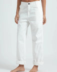 CHINO TWILL PANTS IN IVORY