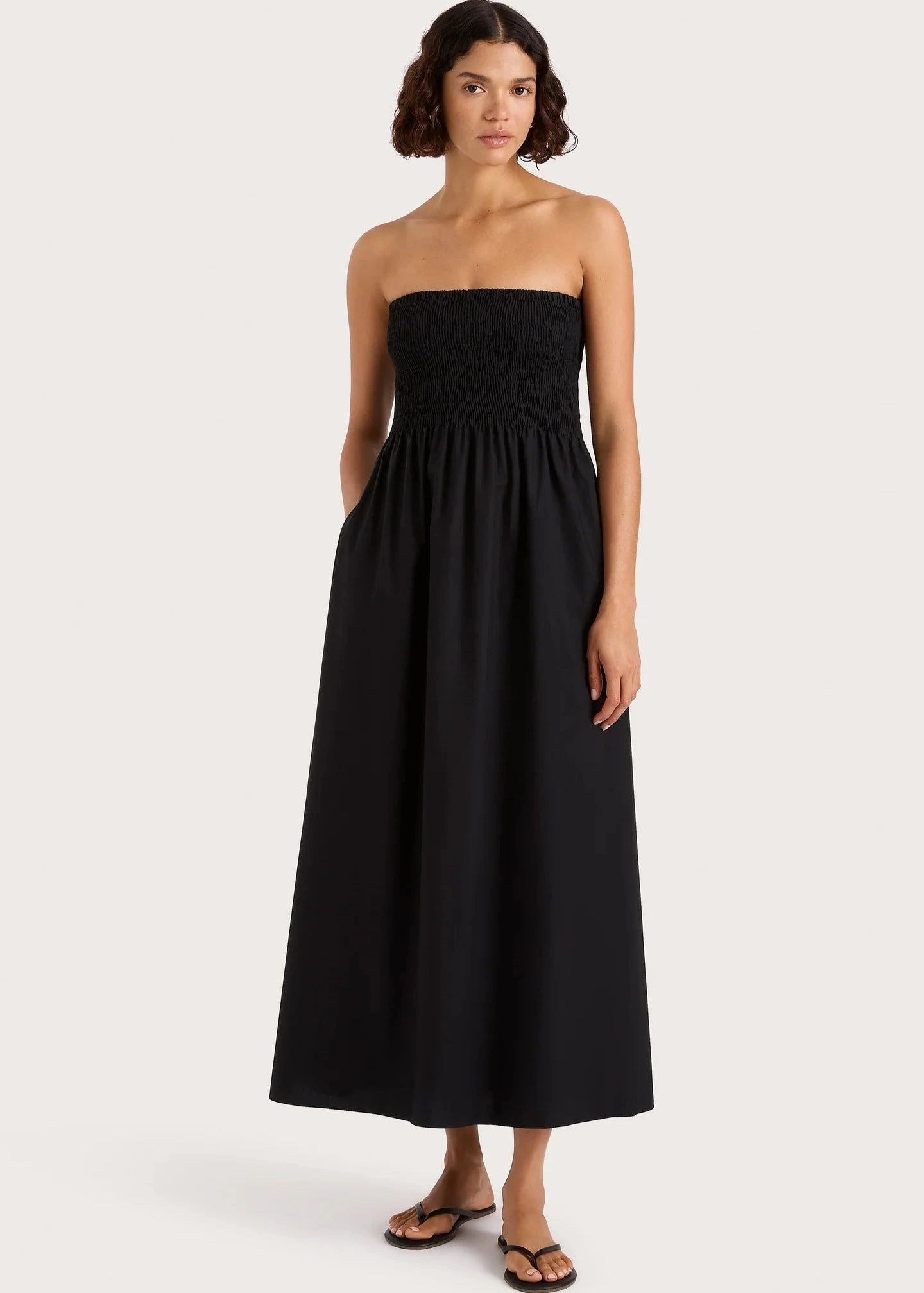 JAMIE MIDI DRESS IN BLACK