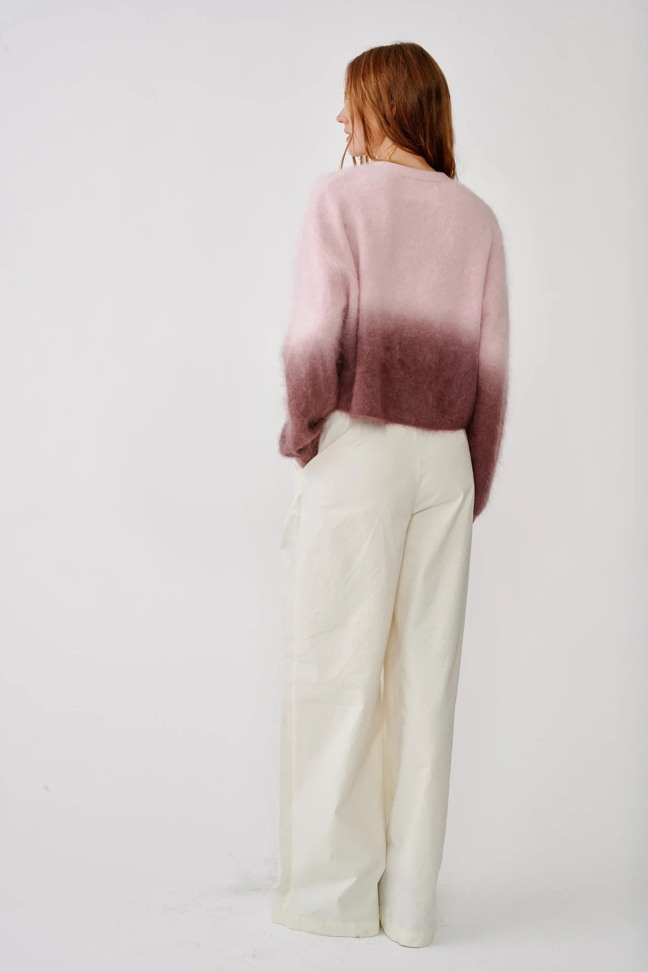 JOLIE CARDIGAN IN SOFT PINK OMBRÉ