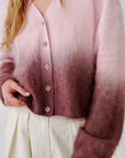 JOLIE CARDIGAN IN SOFT PINK OMBRÉ