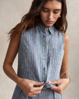 KATJA TOP IN NAVY STRIPE