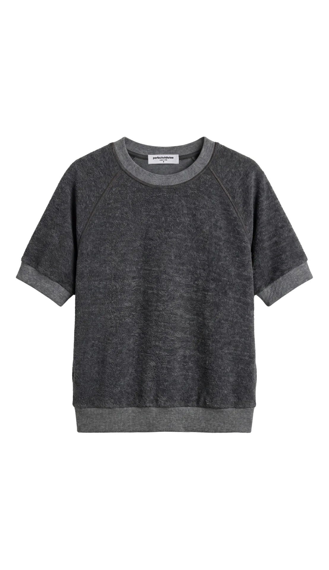 ZIGGY SHORT SLEEVE SWEATSHIRT IN HEATHER GREY