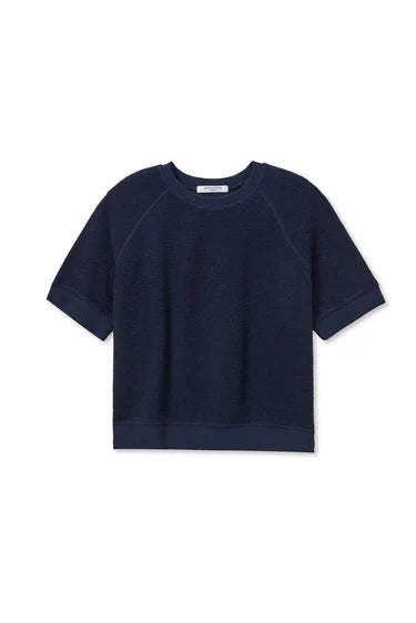 ZIGGY SHORT SLEEVE SWEATSHIRT IN NAVY