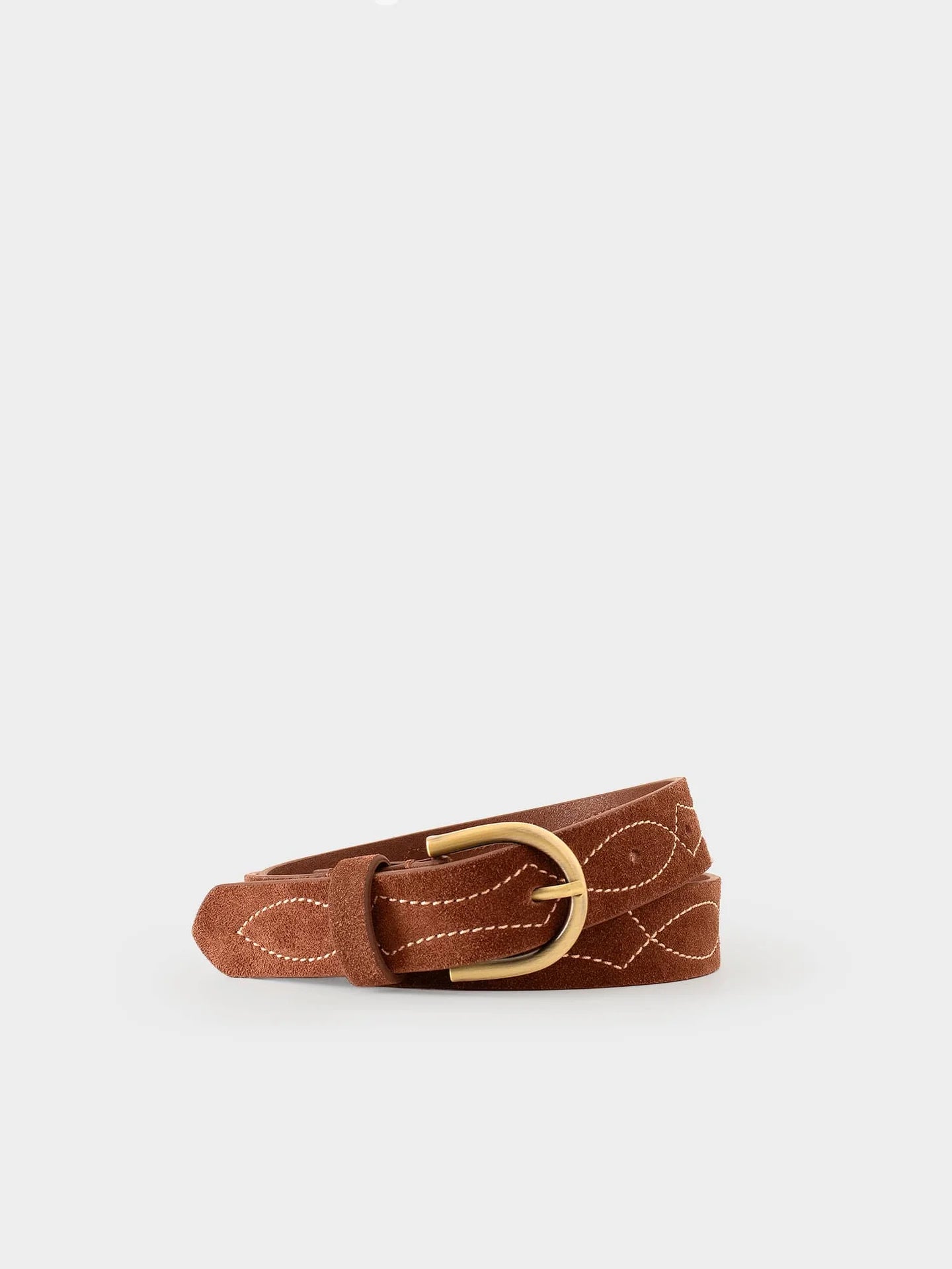 LAREDO BELT IN MAHOGANY